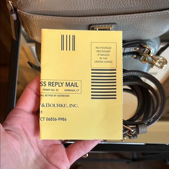 Dooney & Bourke Taupe Leather Crossbody Bag - Picture 12 of 16